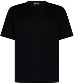 Jil Sander Zwarte Crewneck T-shirts en Polos Jil Sander , Black , Heren - Xl,L,M,S,Xs