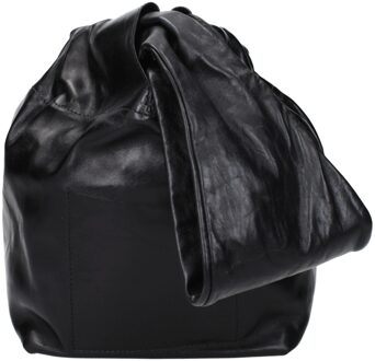 Jil Sander Zwarte Leren Handtas