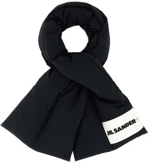 Jil Sander Zwarte polyester sjaal Jil Sander , Black , Dames - ONE Size