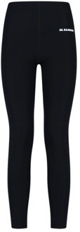 Jil Sander Zwarte stretchylon leggings, Stijlvol model Jil Sander , Black , Dames - L,M,S