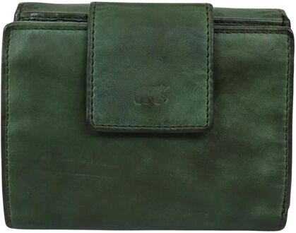 Jill Leren Overslagportemonnee - Groen