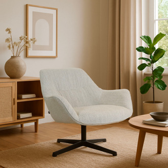 Jilou draaibare fauteuil beige melange