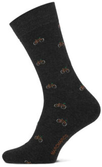 jim herensokken 2-pack printjes unisex Grijs - 39-42