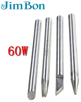 JimBon 1pc 60W Welding Iron Tips For Solder Head Soldering Handle For Soldering Rework Station 4 Shapes
