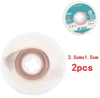 JimBon 2 stks CP-2515 2.5x1.5 m Soldeerbout Soldeer Remover Desolderen Schoon Lont voor Lassen