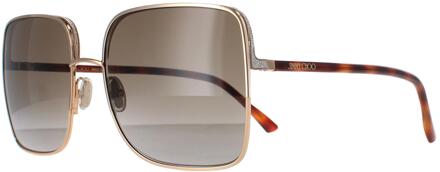 Jimmy Choo ALIANA/S 06J HA goud havana bruin gradiënt zonnebril - One Size