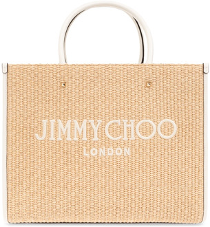 Jimmy Choo Avenue Medium shopper tas Jimmy Choo , Beige , Dames - ONE Size