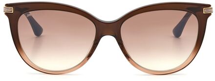 Jimmy Choo Axelle Cat-eye Zonnebril Donker Bruin - One Size