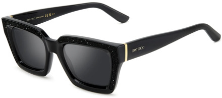 Jimmy Choo Black/Grey Sunglasses Megs/S Jimmy Choo , Black , Dames - 51 MM