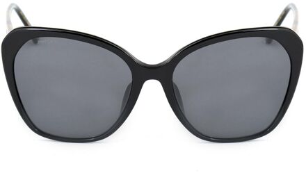 Jimmy Choo Elefs 807s Kat-oog Zonnebril Zwart