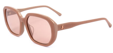 Jimmy Choo Glitterframe Zonnebril Vierkante Stijl - maat Roségoud