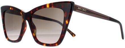Jimmy Choo LUCINE/S 086 HA havana bruin gradiënt zonnebril - One Size