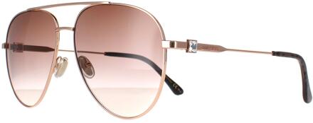 Jimmy Choo OLLY/S DDB HA goud koper bruin gradiënt zonnebril - maat