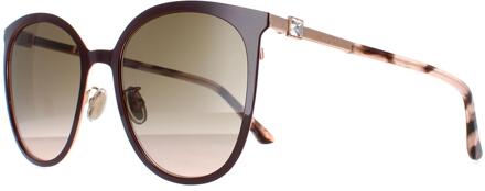 Jimmy Choo ORIA/G/SK DDB HA goud koper bruin gradiënt zonnebril - One Size