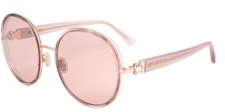 Jimmy Choo Ovale Zonnebril Roze Goud - maat Koraal