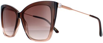 Jimmy Choo Seba/S 0MY/HA bruin gearceerde beige zonnebril met kleurverloop - One Size