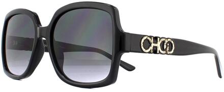 Jimmy Choo Square Dames Black Dark Gray Gracient zonnebril Zwart