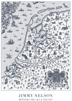 Jimmy nelson poster - landkaart: between the sea & the sky - Jimmy Nelson
