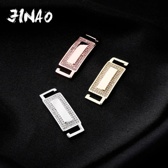 JINAO 2020 NOW HIP HOP Iced out Cubic Zirconia Custom shoe buckle Accessories DIY Sneaker Kits Buckle
