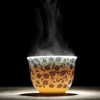 Jingdezhen Blauw En Wit Porselein Theekopje Creatieve Keramische Kantoor Master Thee Cup Huishoudelijke Chinese Kung Fu Drinkware Water Mok