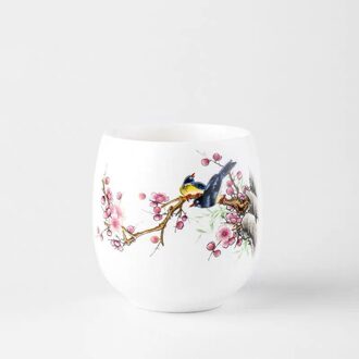 Jingdezhen Keramische Kopje Thee Reizen Wit Porselein Hand Gedrukt Koffie Melk Cup Creatieve Retro Bier Mok Kantoor Kung Fu Drinkware