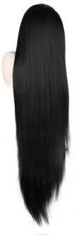 JINGFA HAAR Lange Stijl Straight Hittebestendige Synthetisch Haar Voor Vlechten Lace Front Pruik #2