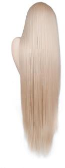 JINGFA HAAR Lange Stijl Straight Hittebestendige Synthetisch Haar Voor Vlechten Lace Front Pruik #613