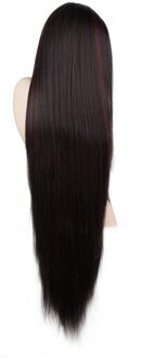 JINGFA HAAR Lange Stijl Straight Hittebestendige Synthetisch Haar Voor Vlechten Lace Front Pruik F4-30