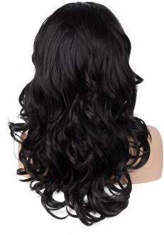 JINGFA Lang Haar Synthetische Natuurlijke Golf Lace Front Pruik Grils Party Pruik #2