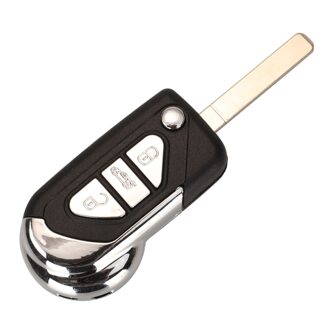 Jingyuqin Flip Afstandsbediening Sleutelhanger Case Shell Voor Citroen DS3 Voor Puegeot 2/3 Knoppen Ongesneden VA2 Sleutelblad Behuizing Cover 3 knoppen / for Citroen