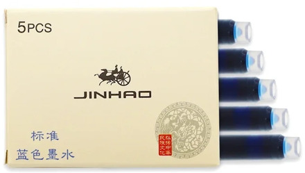 Jinhao 5pcs Ink Cartridge for Fountain Pen Multi Color Refill Replacement Travel Accessories Stationery Jin Hao School A6431