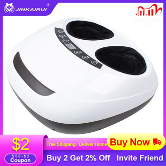 jinkairui 220V Electric Antistress 3D Shiatsu Kneading Air Pressure Foot Massager Care Infrared With heating and therapy