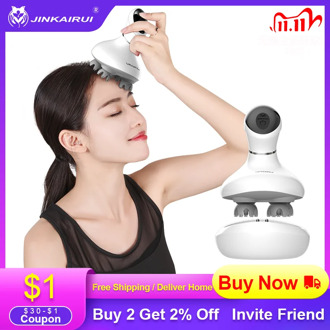JinKaiRui Electric Scalp Massager Head Spa Therapy Massage Portable Waterproof for Muscle Relax Blood Circulation Hair Growth