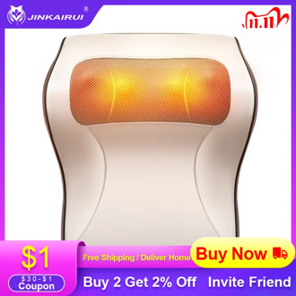 Jinkairui Kneading Cervical Massager Pillow Neck Shoulder Back Waist Body Car Home Use Best Choice as Gift Relief Pressure