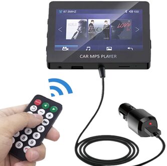 Jinserta 4.3 Inch Bluetooth 5.0 Auto Fm-zender MP5 Video Audio Muziekspeler Dual Usb Aux U Disk Tf MP3 spelen Afstandsbediening M6