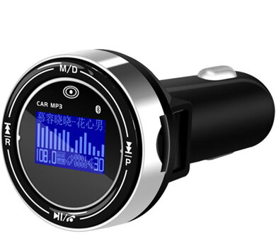JINSERTA Bluetooth 5.0 Fm-zender Handsfree Car Kit MP3 Modulator 3.1A Autolader Dubbele USB Met LED Scherm 40V