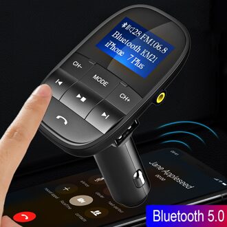Jinserta Handsfree In-Car Bluetooth Fm Modulator 3.5 Mm Jack Aux Auto MP3 Speler Snellader 2 Poorten Usb tf Muziek Spelen