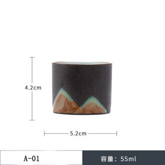Jinyinglou Keramische Kopje Thee Trendy Thee Cup Eenvoudige Retro Single Cup Thee Meester Cup Ondersteuning Maatwerk A-01