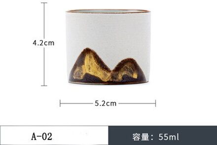 Jinyinglou Keramische Kopje Thee Trendy Thee Cup Eenvoudige Retro Single Cup Thee Meester Cup Ondersteuning Maatwerk A-02