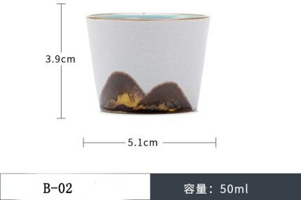 Jinyinglou Keramische Kopje Thee Trendy Thee Cup Eenvoudige Retro Single Cup Thee Meester Cup Ondersteuning Maatwerk B-02