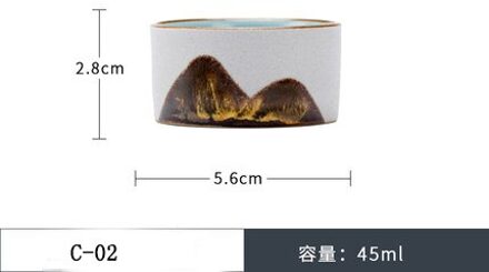 Jinyinglou Keramische Kopje Thee Trendy Thee Cup Eenvoudige Retro Single Cup Thee Meester Cup Ondersteuning Maatwerk C-02