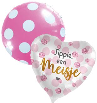 Jippie een meisje ballon duo