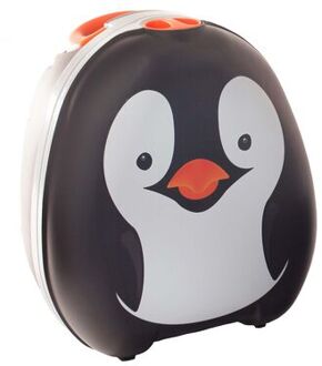 Jippie's plaspotje My Carry Potty Pinguin 26 x 15 cm zwart/wit