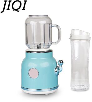 Jiqi Elektrische Juicer Mini Draagbare Babyvoeding Mixer Molen Automatische Fruit Sapcentrifuge Knijper Smoothie Milkshake Blender blauw