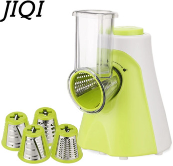 JIQI Multifunctional Electric Salad Fruit Vegetable Slicer Cutter Carrot Potato Chopper Cutting Machine Stainless steel Blade EU
