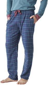 JJB12 Katoenen pyjama met lange mouwen en ronde hals voor heren Groen - XL