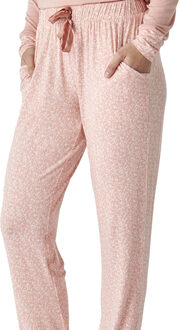 JJB2 Damespyjama met lange mouwen van fijn modal Roze