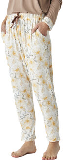 JJBEP1301 Bedrukte pyjama met lange mouwen voor dames Bruin - S