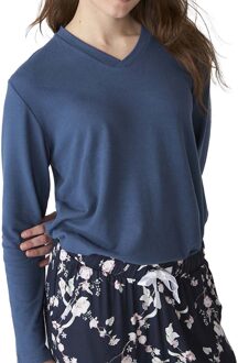 JJBFP1101 Damespyjama met lange mouwen Blauw