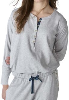 JJBFP1800 Damespyjama met lange mouwen Grijs - XL